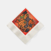 Perfect Haunted: Katten en pompoenen in Halloween Servet (Hoek)