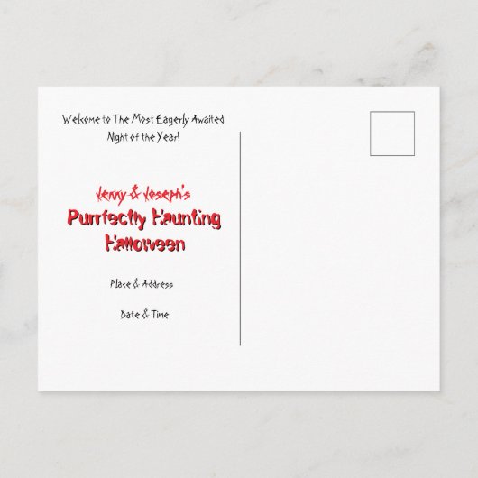 Perfect Haunting Halloween Briefkaart (Achterkant)