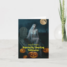 Perfect Haunting Halloween gevouwen uitnodiging