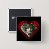 Perfect Heart Photo Lijst Sjabloon Vierkante Button 5,1 Cm (Voorkant /achterkant)