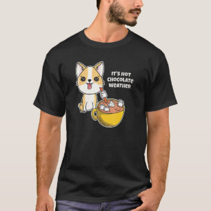 Perfect hete chocolade ontwerp voor een winter Cor T-shirt