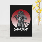 Perfect Honored Samurai Retro - zwart en wit Kaart (Gele Bloem)