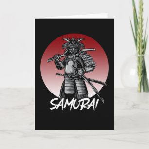 Perfect Honored Samurai Retro - zwart en wit Kaart