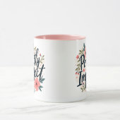 Perfect Imperfect Floral Inspirerend Quote Mok (Midden)