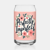Perfect Imperfect Floral Typography Quote Blikvorm Glas (Achterkant)