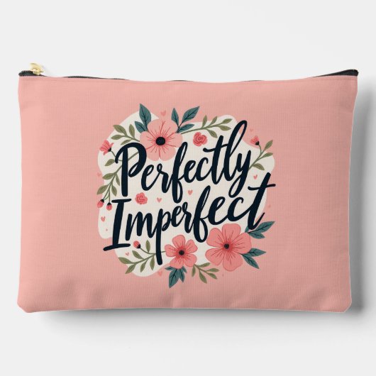 Perfect Imperfect Floral Typography Quote Etui (Voorkant)