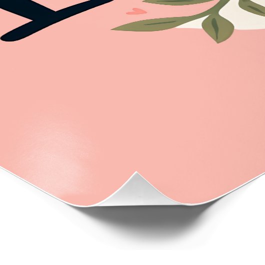 Perfect Imperfect Floral Typography Quote Perfect Poster (Hoek)