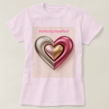 Perfect Imperfect Hart Roze T-shirt