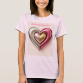 Perfect Imperfect Hart Roze T-shirt (Voorkant)