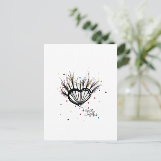 Perfect Imperfect LOVE hart illustratie Briefkaart (Staand voorkant)