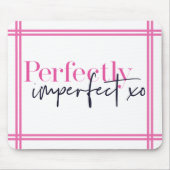 Perfect Imperfect Stripe Motivatie Preppy Muismat (Voorkant)