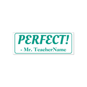 "PERFECT!" Instructeur Feedback Rubberen stempel