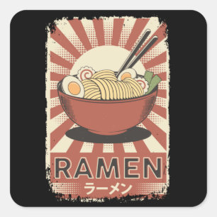 Perfect Japans radervoedsel   Ramen Lover Vierkante Sticker