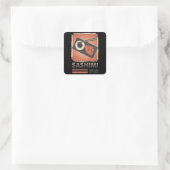 Perfect Japans Sashimi-voedsel | stijl Vierkante Sticker (Tas)