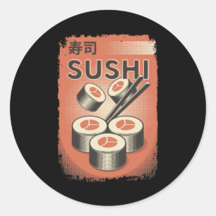 Perfect Japans Sushi Food stijlontwerp Ronde Sticker