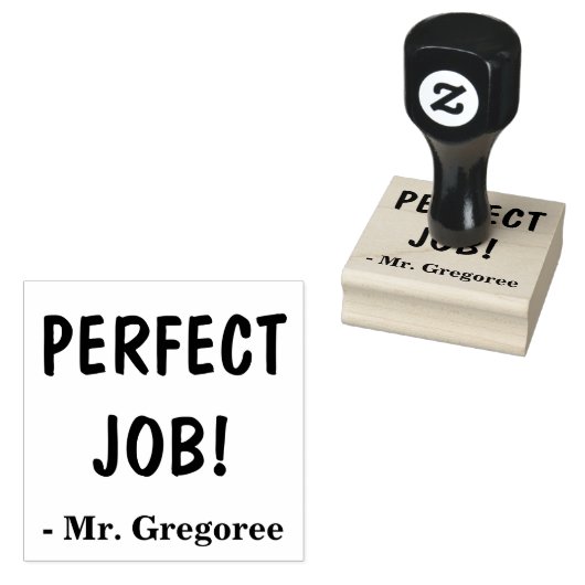 "PERFECT JOB!" + Rubberstempel van de onderwijsnaa (Gestempeld)