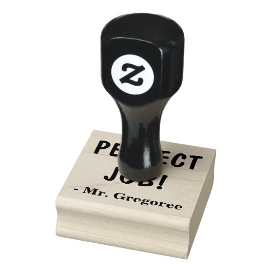 "PERFECT JOB!" + Rubberstempel van de onderwijsnaa (Stempel)