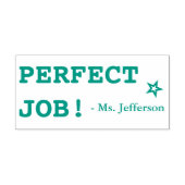"PERFECT JOB!" + Rubberstempel voor leraar Zelfinktende Stempel (Design)