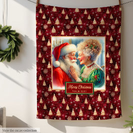 Perfect Kerstdeken Mr & Mrs Claus Vakantie Fleece Deken
