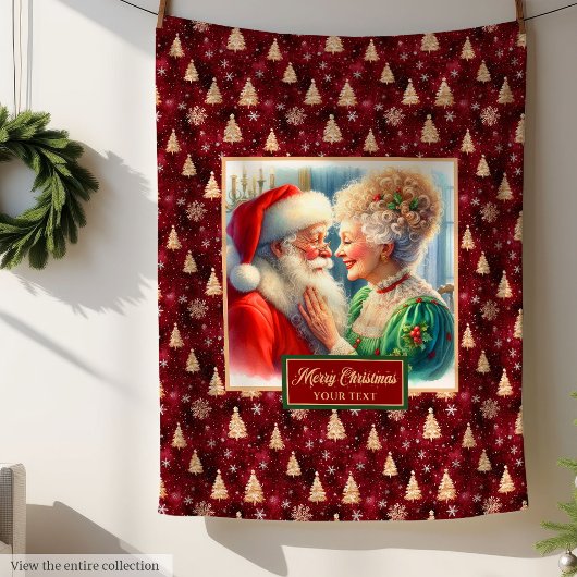 Perfect Kerstdeken Mr & Mrs Claus Vakantie Fleece Deken