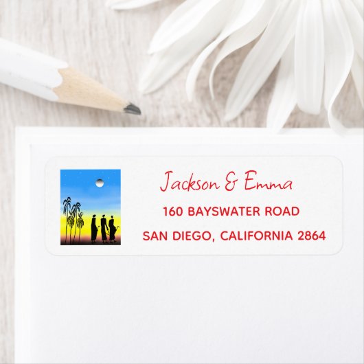 Perfect kerstretour adreslabel etiket (Insitu)