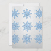 Perfect, kool, blauw kerstfeest kaart (Achterkant)
