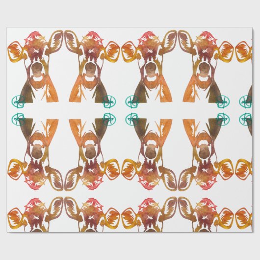 Perfect Lady Koe Art Wrapping Paper Cadeaupapier (Vlak)
