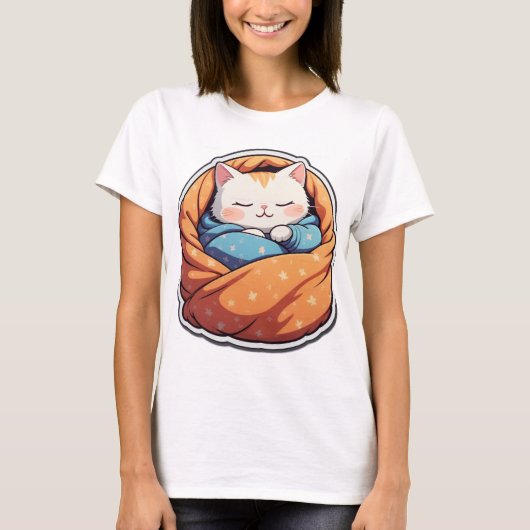 Perfect Lazy Cat T-shirt – Gezellig & Grappig Desi (Voorkant)