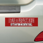 Perfect lichaam bumpersticker (Op auto)