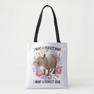 Perfect Lichaam Perfecte Ziel Schattige Capybara G Tote Bag
