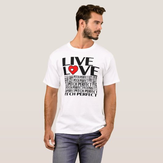 PERFECT LIVE LOVE PITCH T-SHIRT (Voorkant volledig)