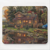 Perfect Login Cabin Getaway Fine Art Muismat (Voorkant)