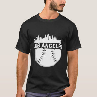 Perfect Los Angeles City Skyline Baseball Ontworpe T-shirt