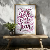 Perfect Love Christelijke Schrift Wall Art Poster