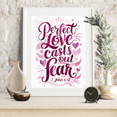 Perfect Love Christelijke Schrift Wall Art Poster