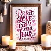 Perfect Love Christelijke Schrift Wall Art Poster