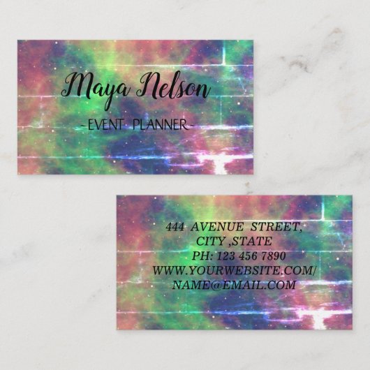 Perfect, Luxe Galaxy Visitekaartje (Voorkant / Achterkant)