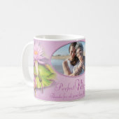 Perfect mam water lily foto en kinder naam mok (Voorkant links)