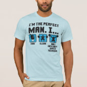 Perfect Man - Grappige Gewichtheffen Gym T-shirt (Voorkant)