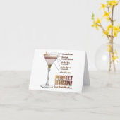 Perfect Martini Cocktail Recept Kunst Kaart (Gele Bloem)