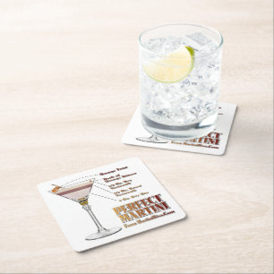 Perfect Martini Cocktail Recept Kunst Kartonnen Onderzetters