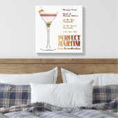 Perfect Martini Cocktail Recipe 12x12 Canvas Print (Insitu (Slaapkamer))