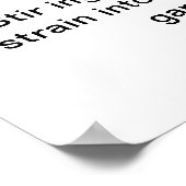 Perfect Martini Cocktail Recipe Art "18 x 24" Poster (Hoek)