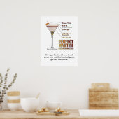 Perfect Martini Cocktail Recipe Art "18 x 24" Poster (Keuken)