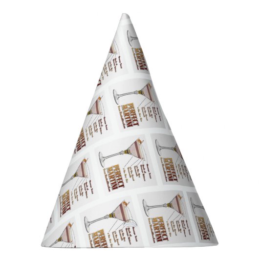 Perfect Martini Cocktail Recipe Art Feesthoedjes (Rechts)