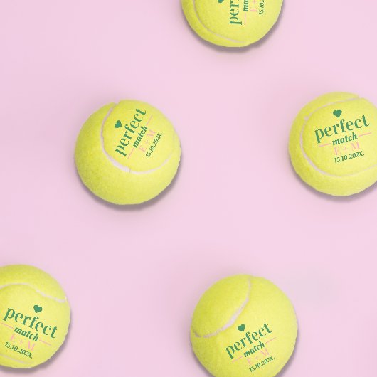 Perfect Match Bachelorette Wedding Favor Tennisballen