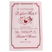 Perfect Match Bridal Shower Bachelorette Favor Medium Cadeauzakje (Achterkant)