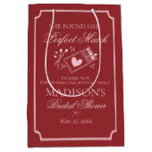 Perfect Match Bridal Shower Bachelorette Favor Medium Cadeauzakje (Voorkant)