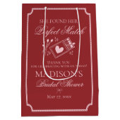 Perfect Match Bridal Shower Bachelorette Favor Medium Cadeauzakje (Achterkant)