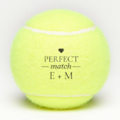 Perfect Match Bruids Huwelijk Koppels Bruiloft Fav Tennisballen (Achterkant)
